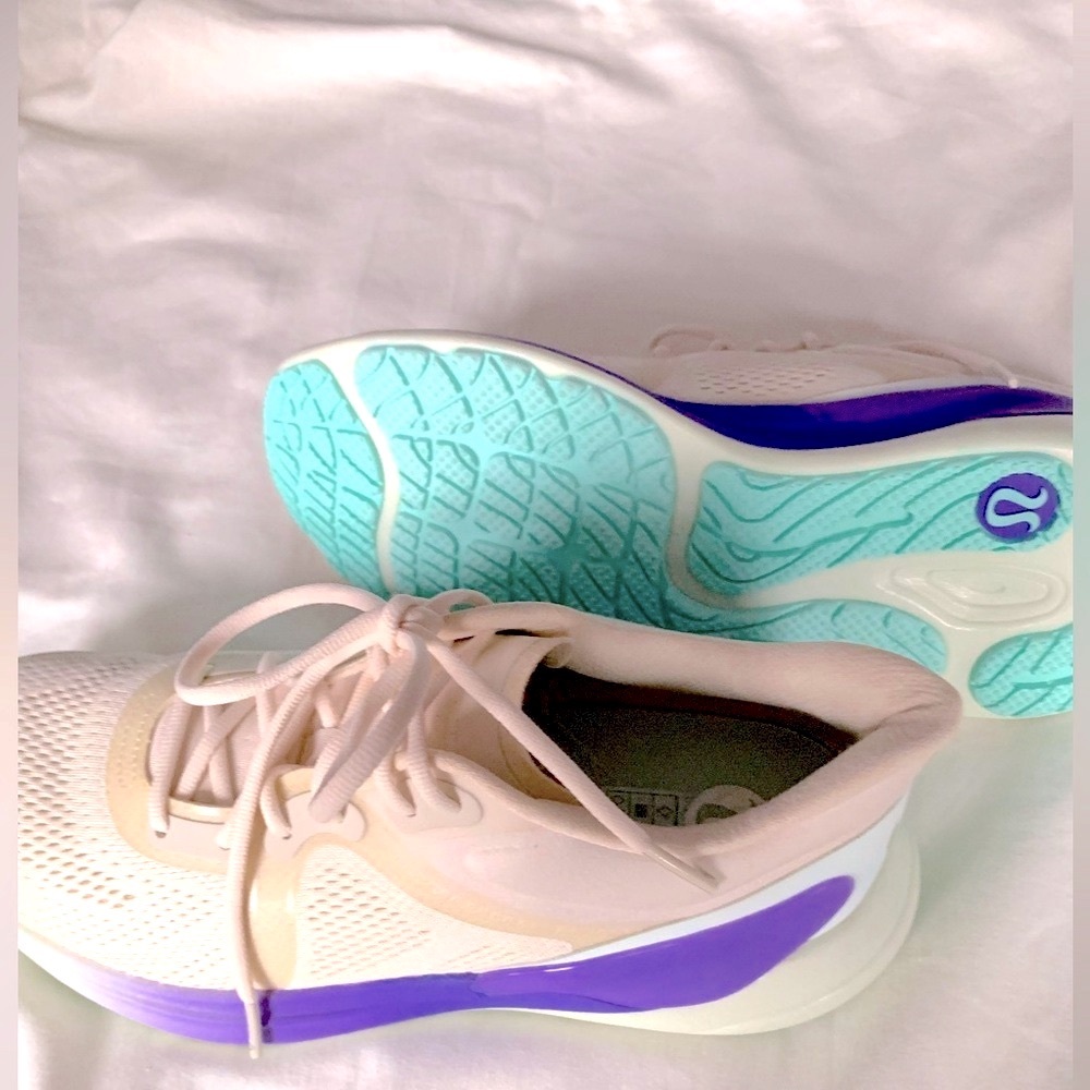 Lululemon Women's Blissfeel Running Shoe - Cream and Purple - Picture 11 of 12